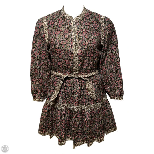 Dress Casual Short By La Vie Rebecca Taylor In Floral Print, Size: M