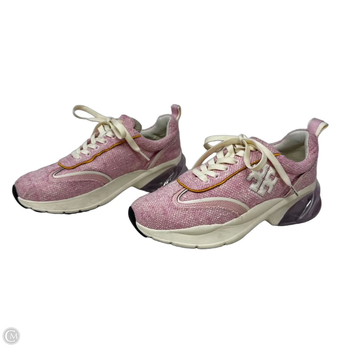 Good Luck Tweed Trainers Shoes Designer By Tory Burch In Pink, Size: 9.5