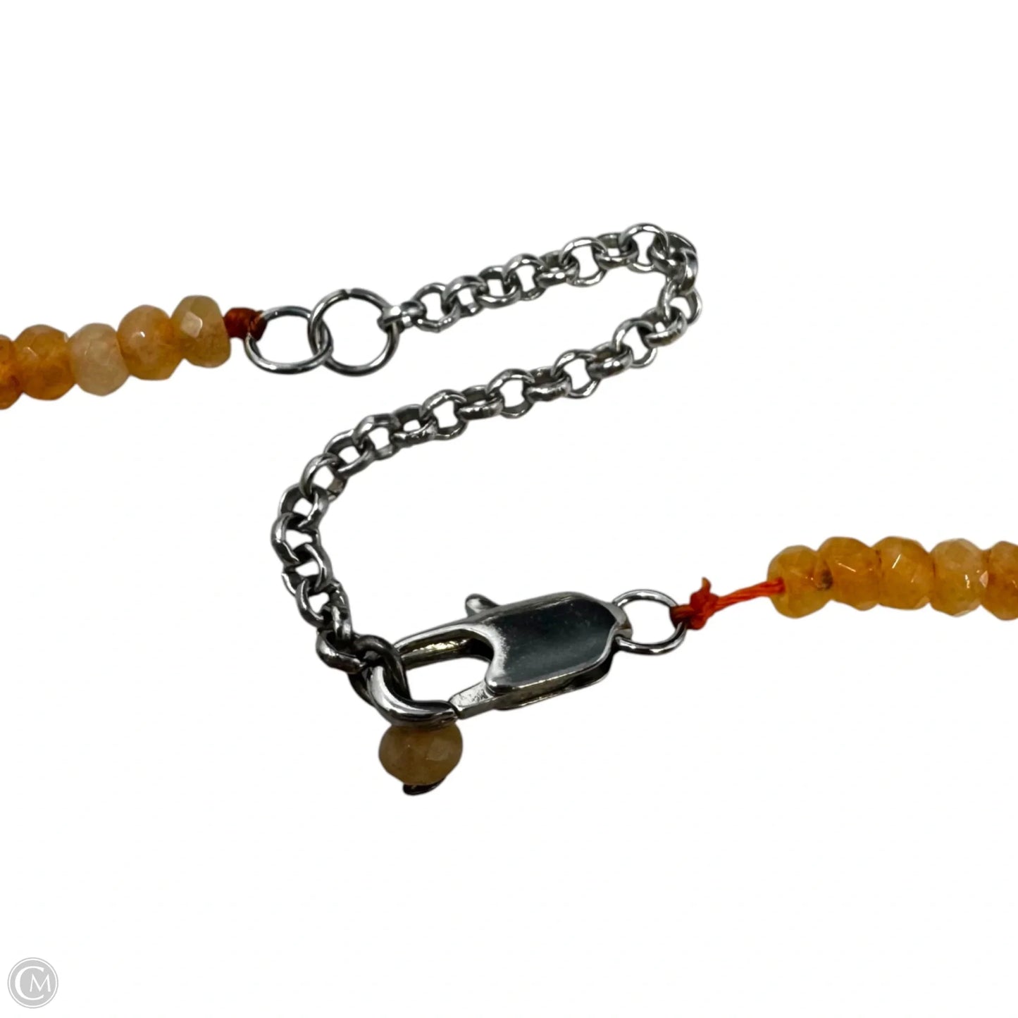 Faceted Carnelian & Howlite Beaded Pendant Necklace
