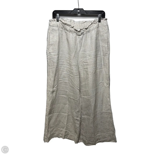 Pants Linen By Chicos In Striped Pattern, Size: 10