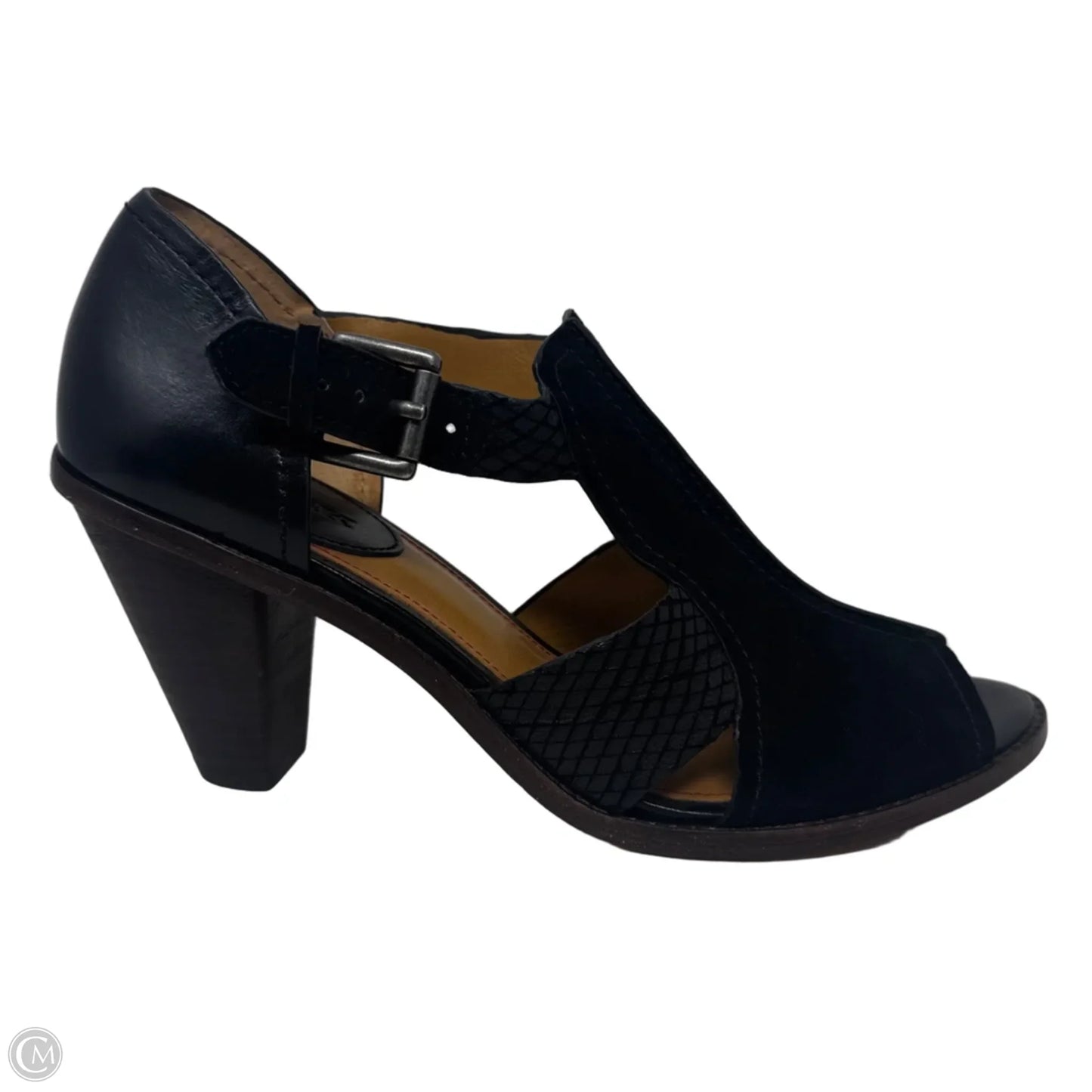 Ginger Shoes Heels Block By Trask In Black, Size: 8.5