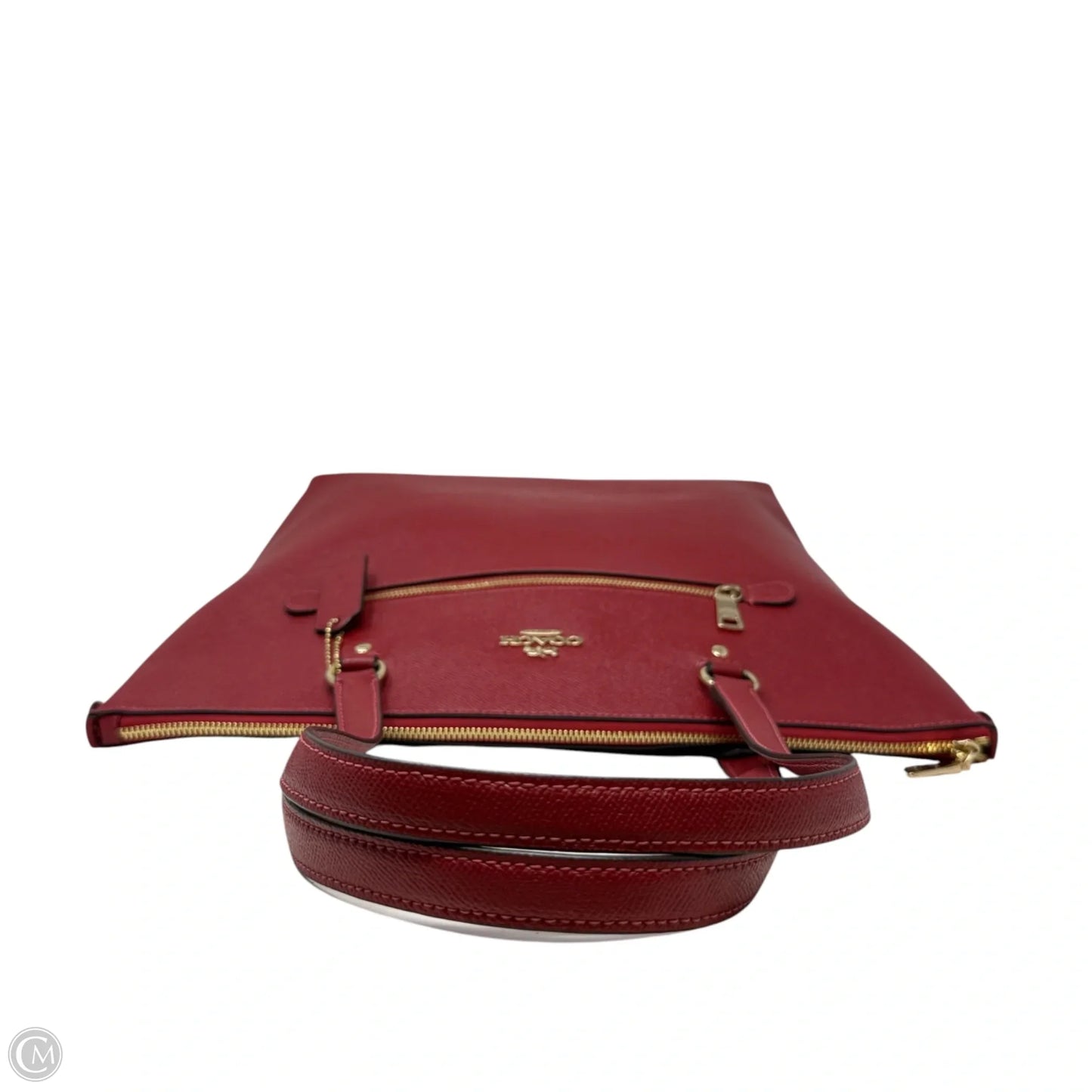 Crossgrain Leather Gallery Tote Designer By Coach, Size: Medium
