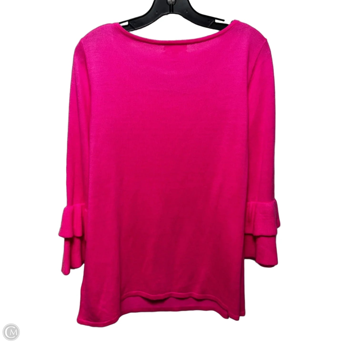 Ruffle Sleeve Sweater Designer By Lilly Pulitzer In Pink, Size: Xl