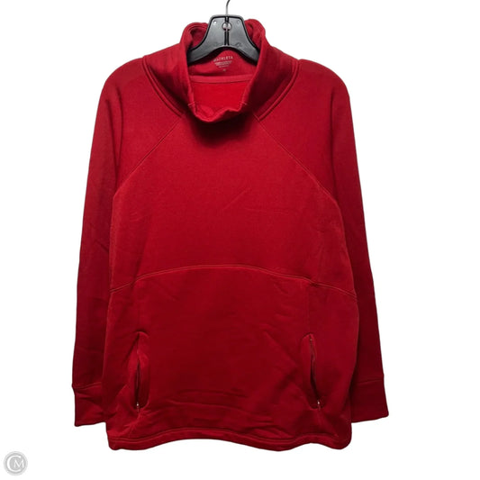Athletic Top Long Sleeve Collar By Athleta In Red, Size: 2x