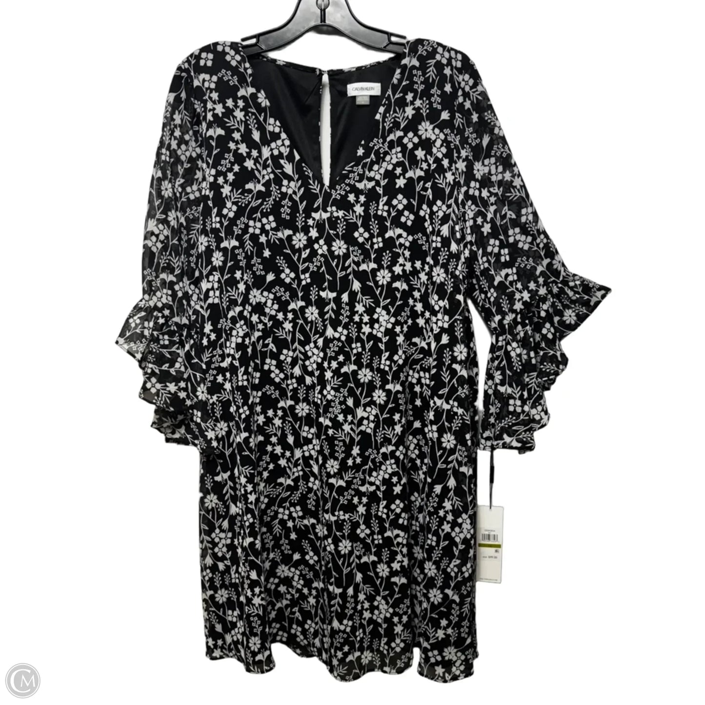 Dress Casual Short By Calvin Klein In Floral Print, Size: 14