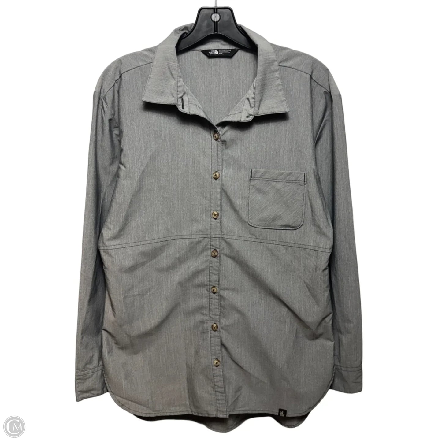 Top Long Sleeve By The North Face In Grey, Size: M