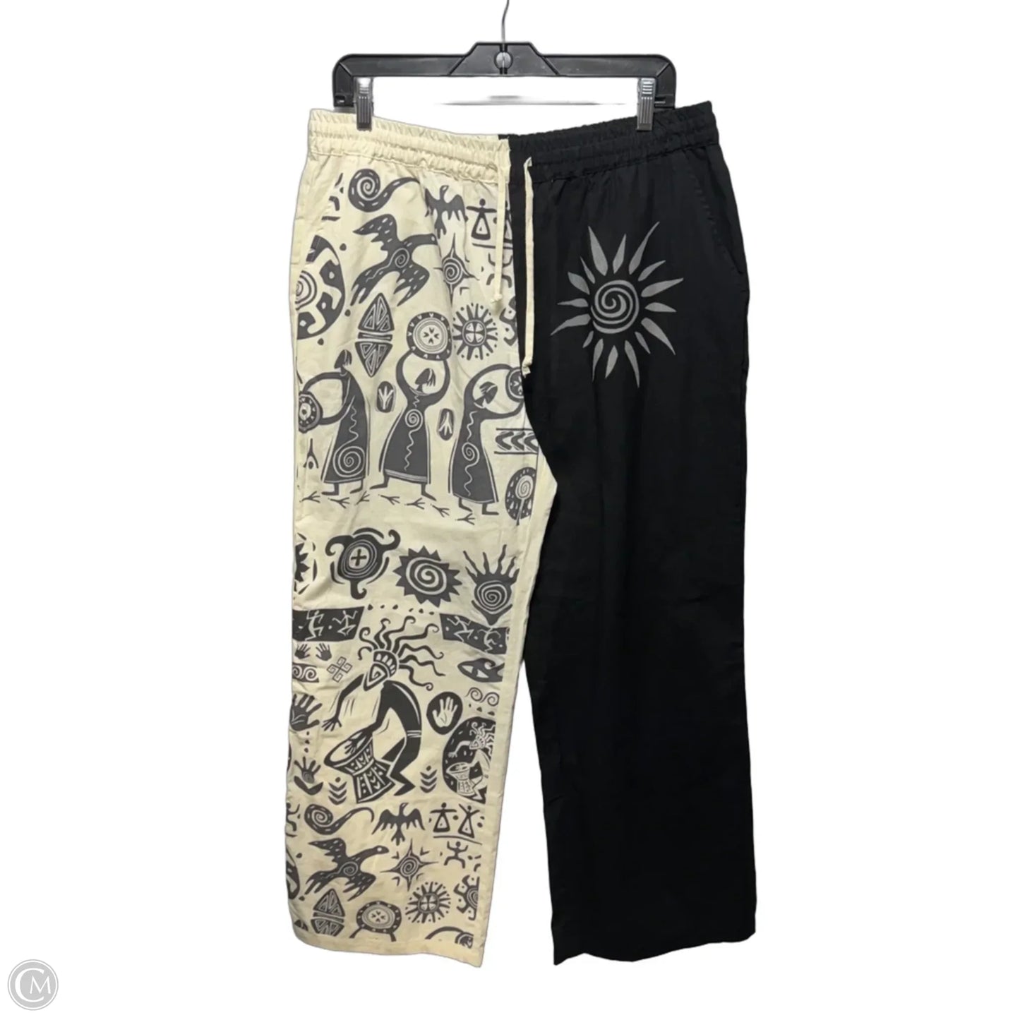Pants Lounge By Adore In Black & Cream, Size: Xl