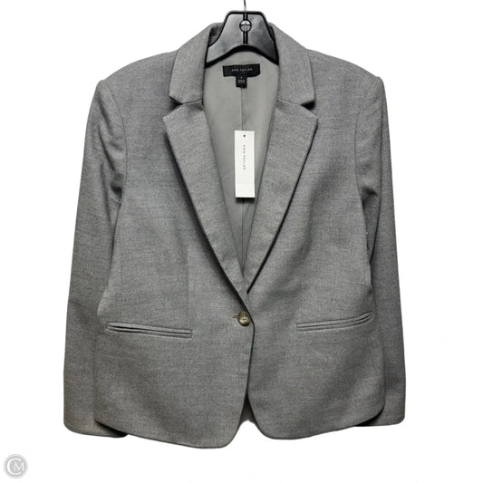 Blazer By Ann Taylor In Grey, Size: 8