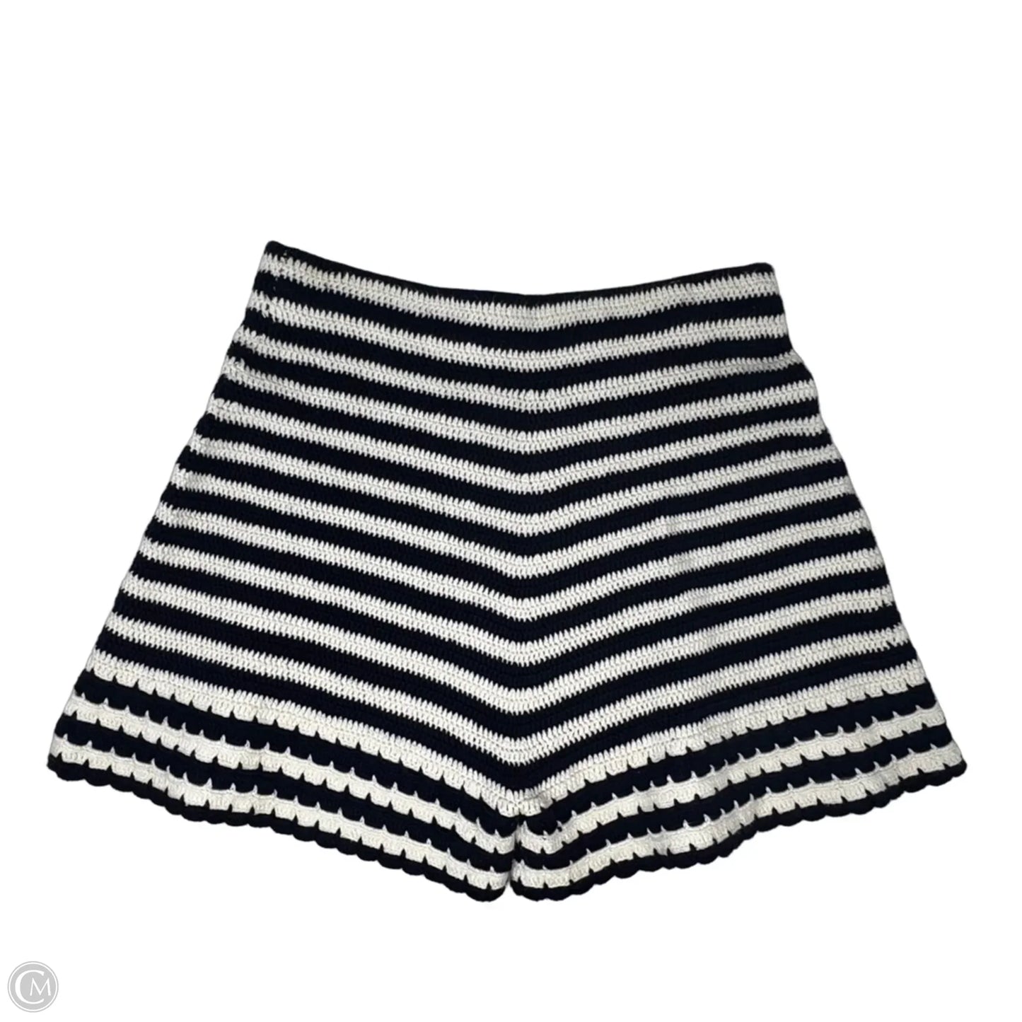 LARA MULTI STRIPE CROCHET SHORT By Eleven Six In Navy Striped Pattern, Size: M/L