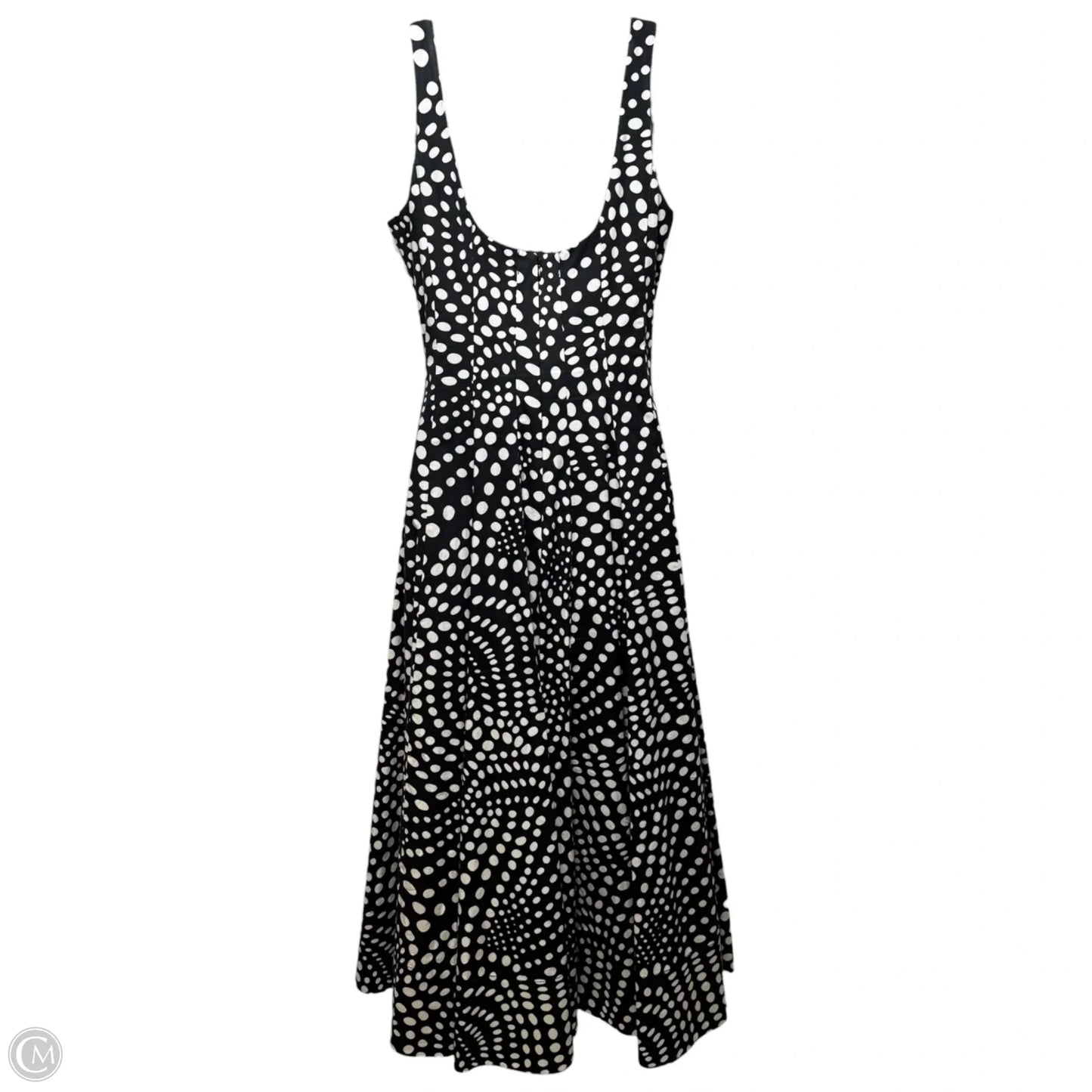 Wells Cotton Poplin Midi Dress By Staud In Wavy Dot, Size: 4
