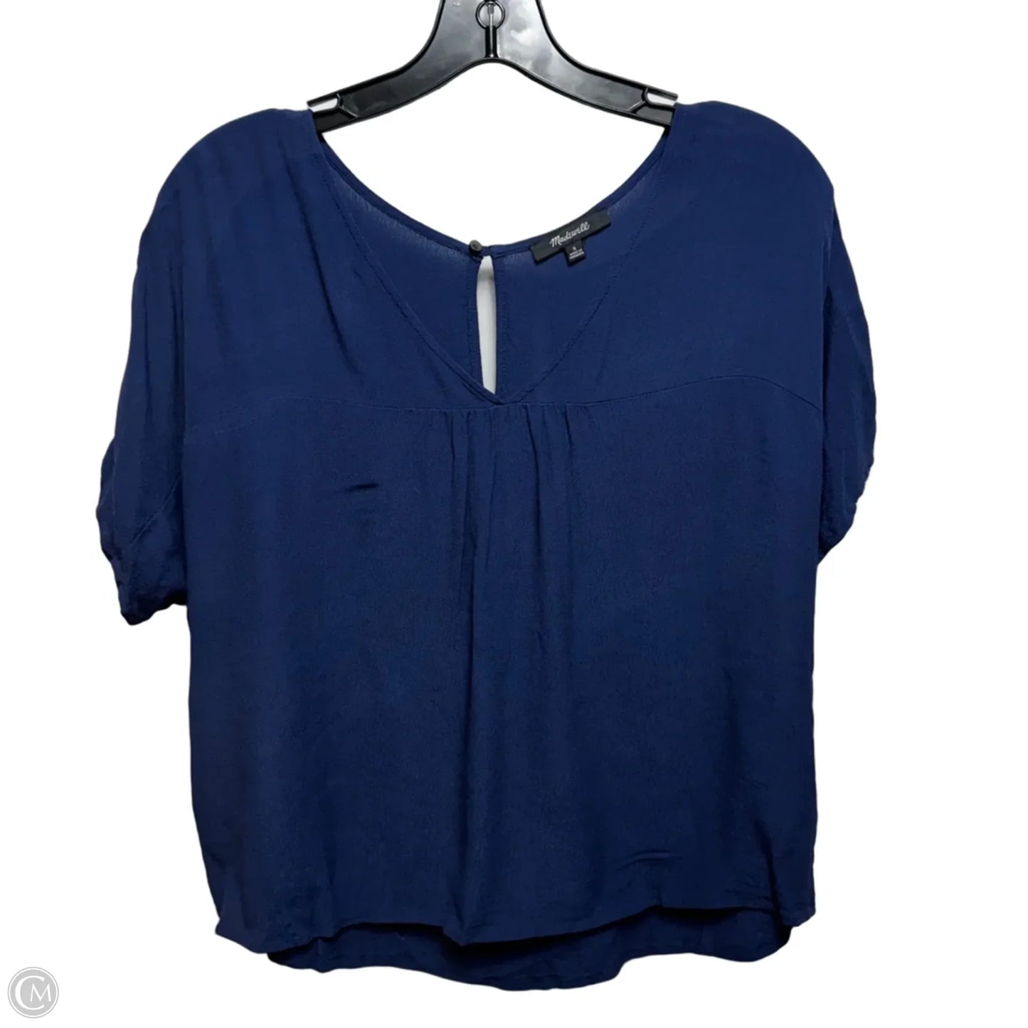 Top Short Sleeve By Madewell In Blue, Size: S