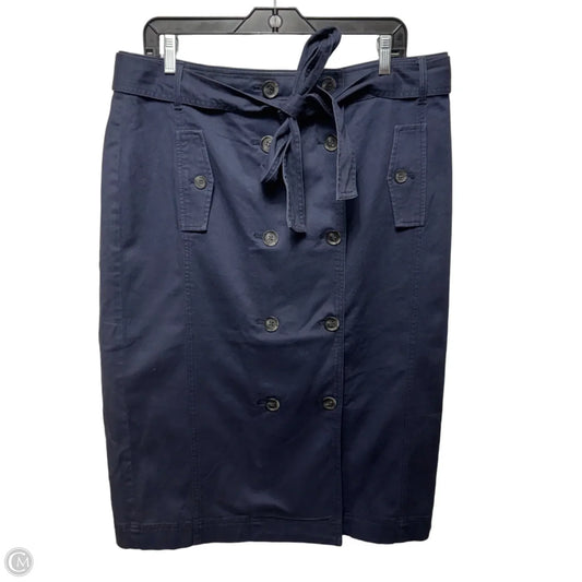 Skirt Midi By Talbots In Navy, Size: 16