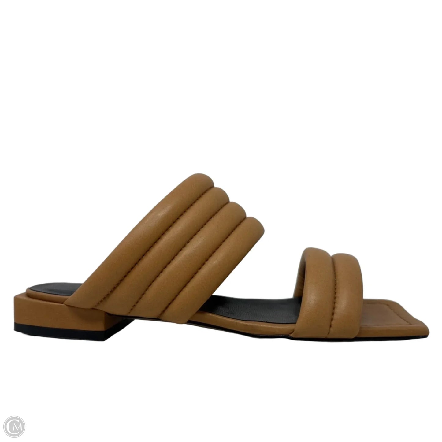 Korin European Puffy Leather Slide Sandals By Marcella In Tan, Size: 8 (EU 38)