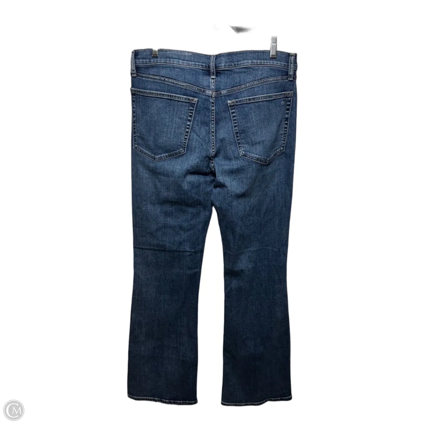 Piper Mid-Rise Full Length Boot Cut jeans By Rag And Bone In Blue Denim, Size: 10/30