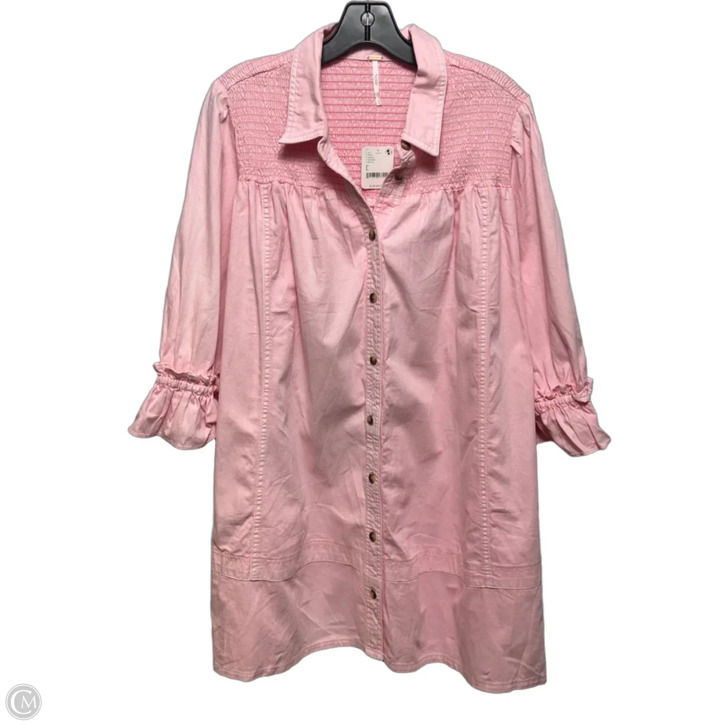 Vanessa Tunic 3/4 Sleeve By Free People In Pink, Size: L
