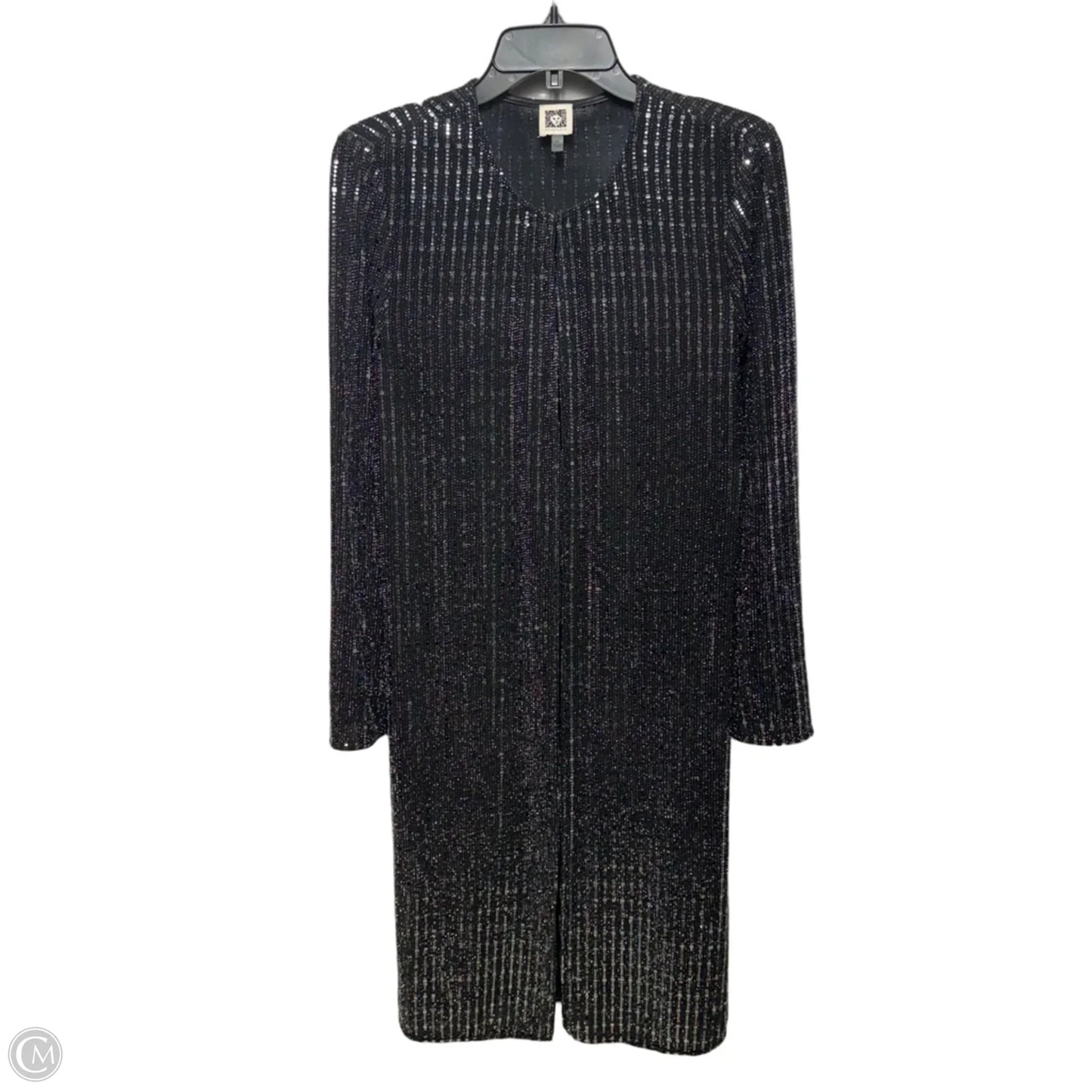 Kimono By Anne Klein In Black & Silver, Size: M