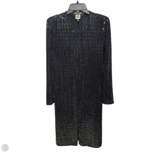 Kimono By Anne Klein In Black & Silver, Size: M