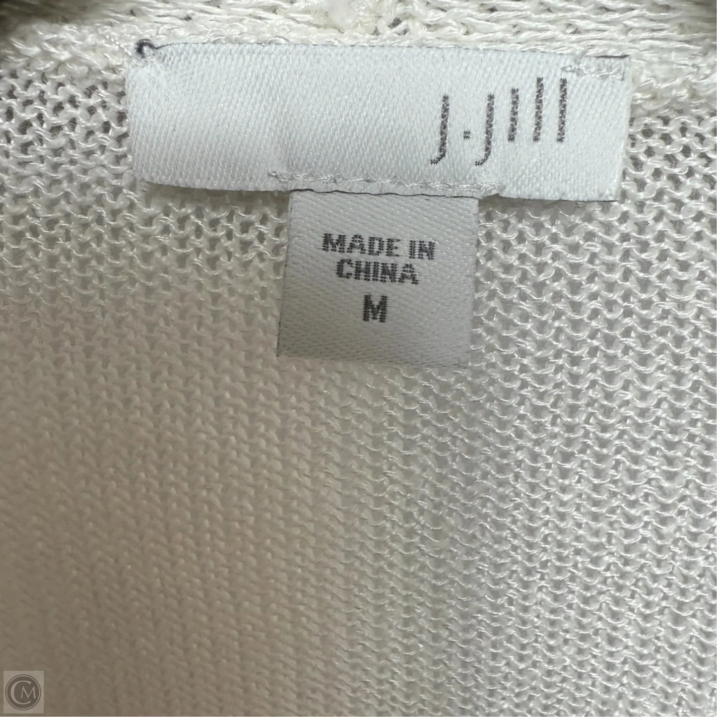 Linen Blend Sweater Cardigan By J. Jill In White, Size: M
