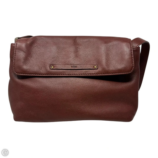 Leather Flap Crossbody Designer By Ugg, Size: Medium