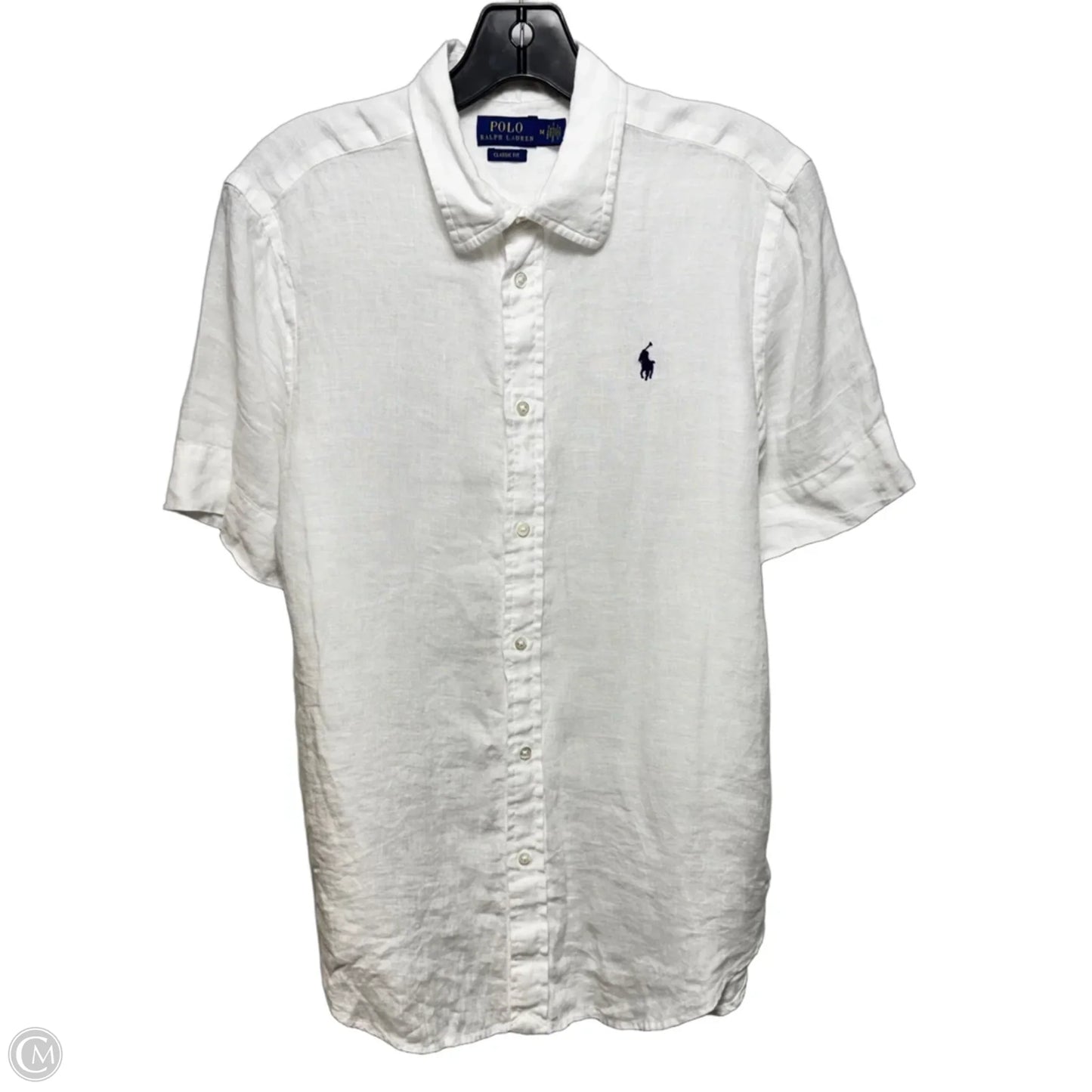 MEN’S Linen Top Short Sleeve By Polo Ralph Lauren In White, Size: M MEN’S