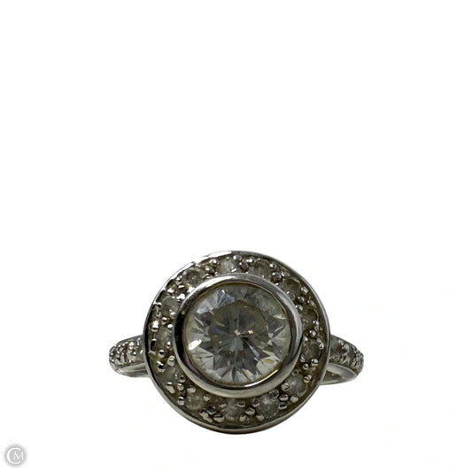 Sterling Silver & CZ Halo Ring, Size: 7