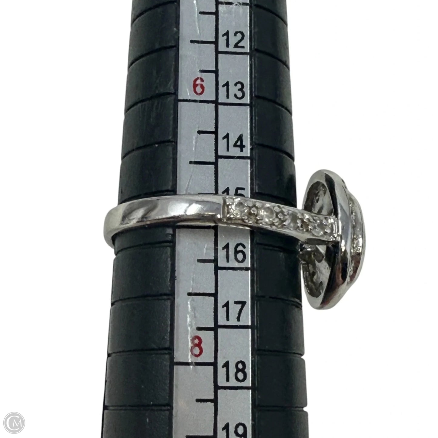 Sterling Silver & CZ Halo Ring, Size: 7