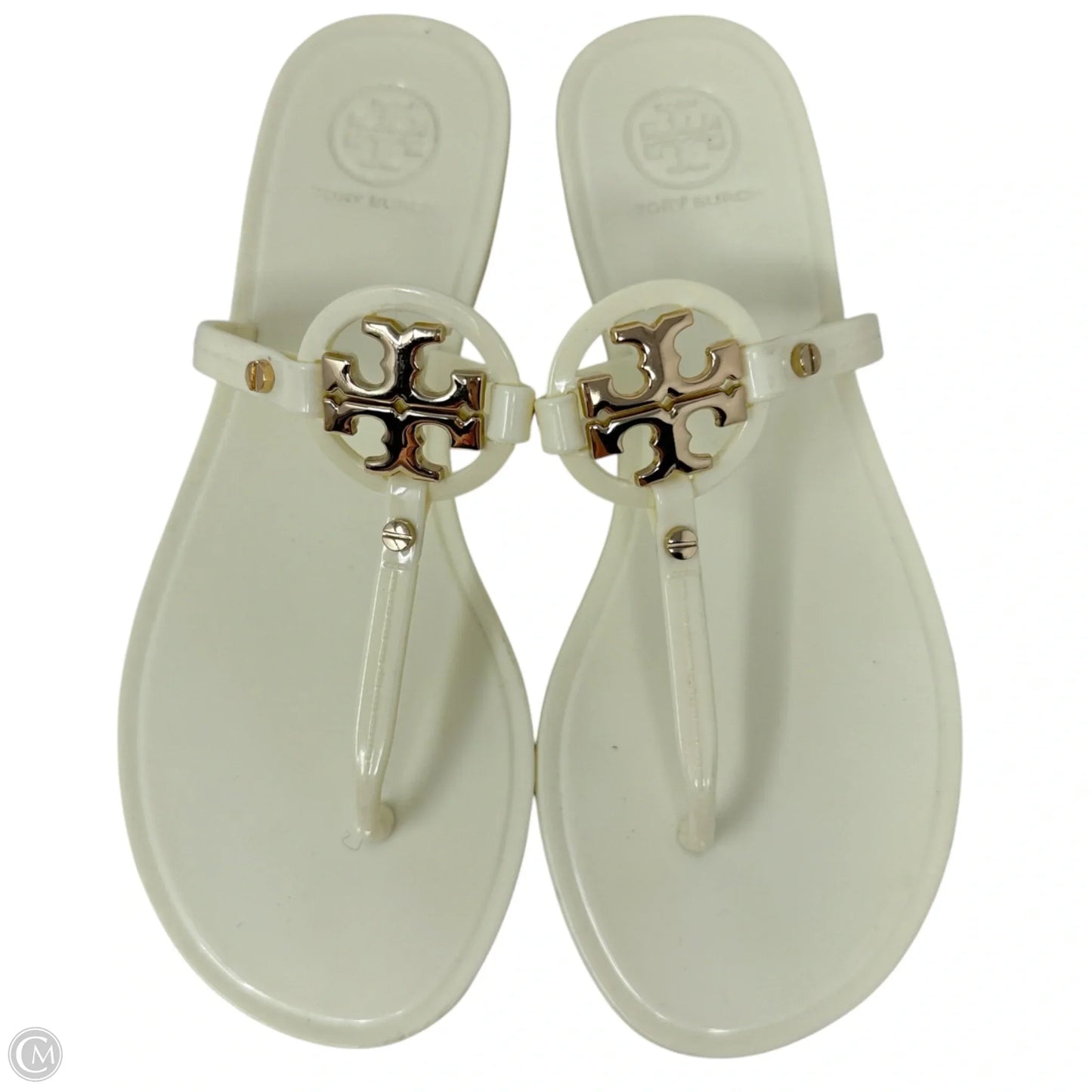Mini Miller Jelly Sandals Designer By Tory Burch In Cream, Size: 5