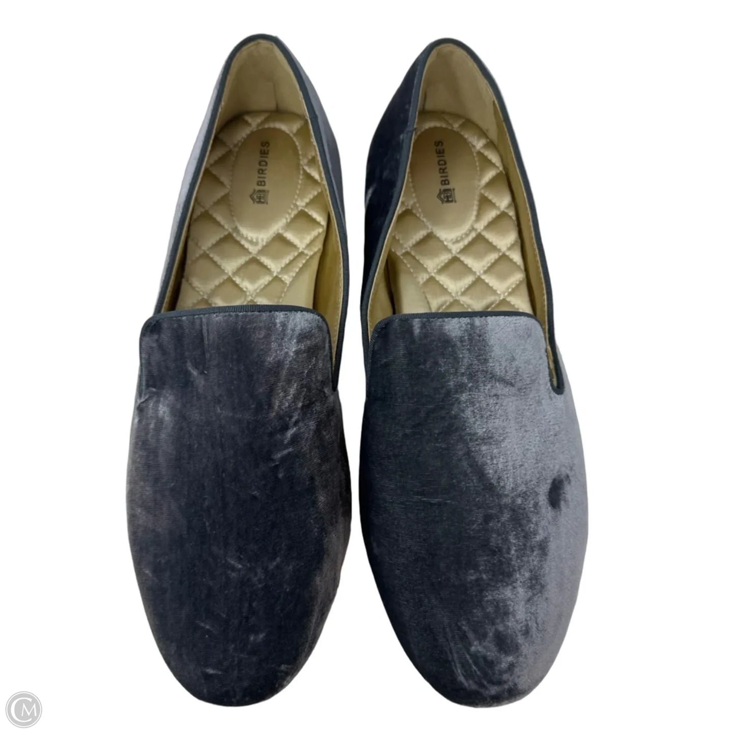 Starling Velvet Shoes Flats By Birdies In Grey, Size: 10