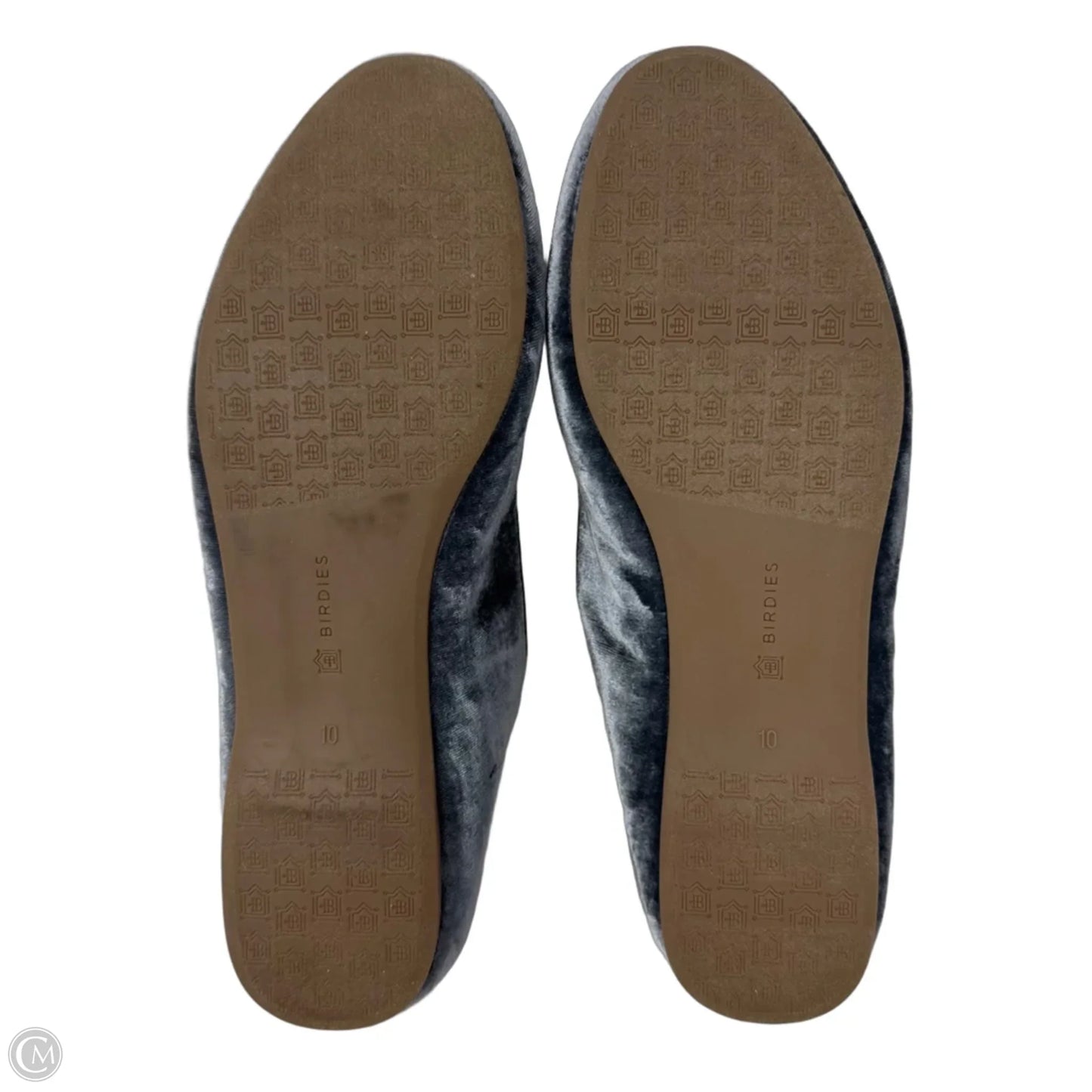 Starling Velvet Shoes Flats By Birdies In Grey, Size: 10