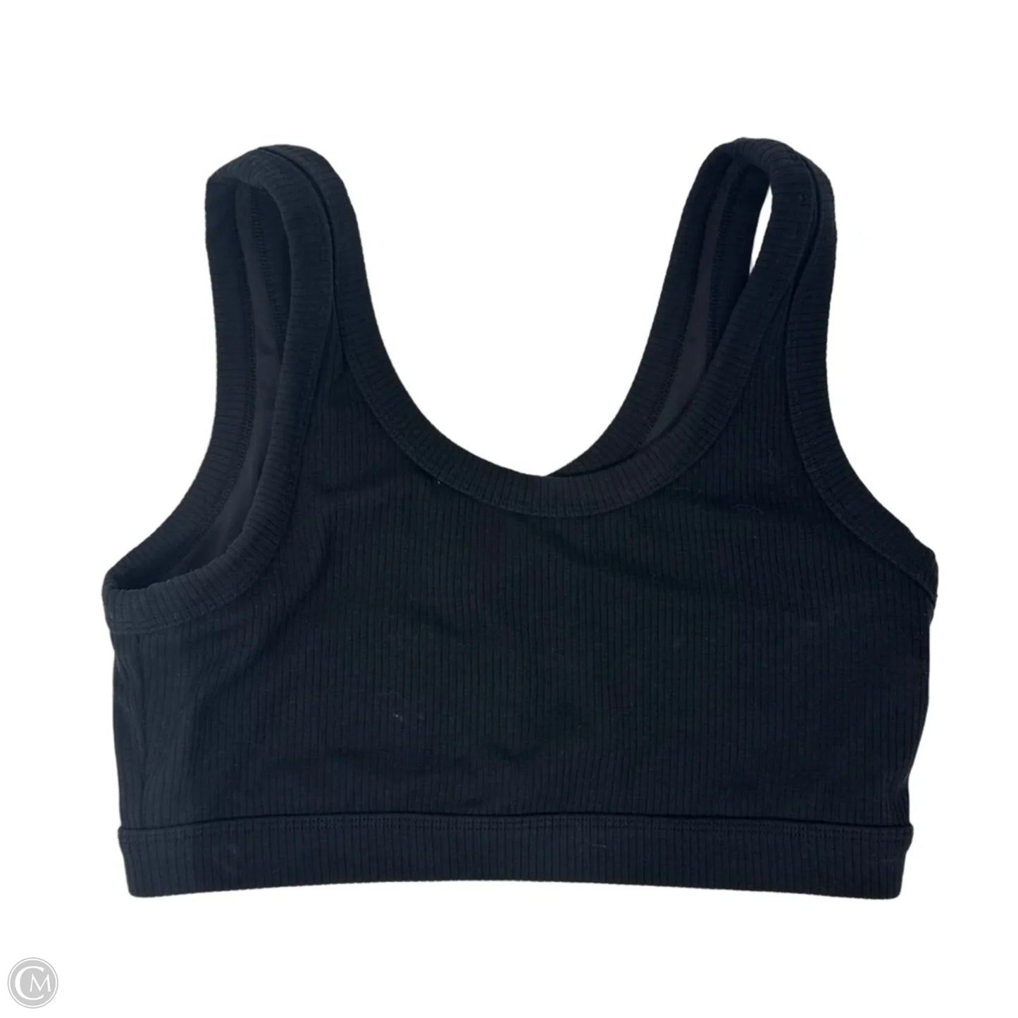 Ribbed Athletic Bra By Alo In Black, Size: L