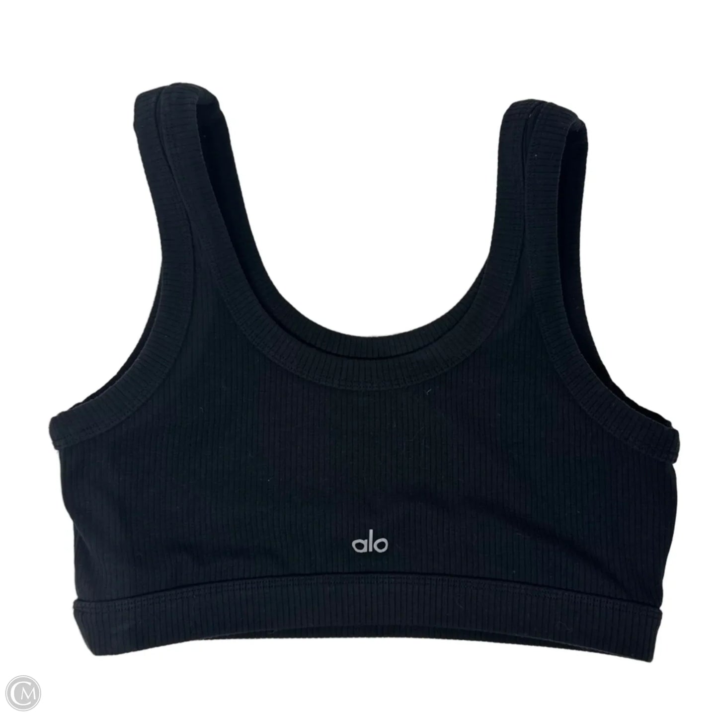 Ribbed Athletic Bra By Alo In Black, Size: L