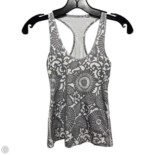 Athletic Tank Top By Lululemon In Grey & White, Size: XS (estimated)