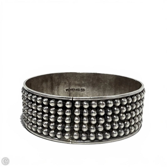 Mexican Sterling Silver Multi-Row Caviar Beaded Bangle Bracelet