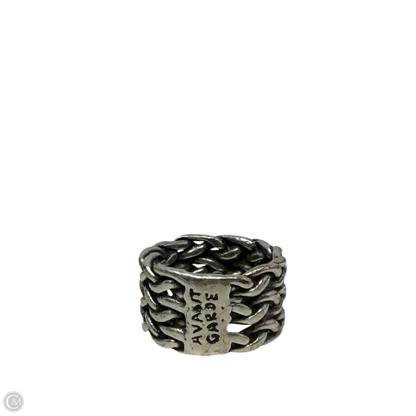 Silver Tone Braided Band Ring By Avant Garde, Size: 9