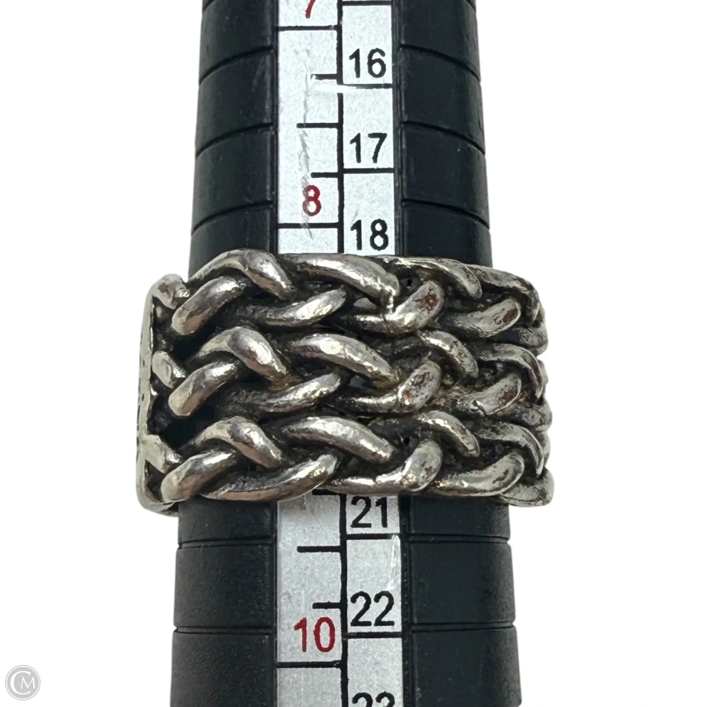 Silver Tone Braided Band Ring By Avant Garde, Size: 9