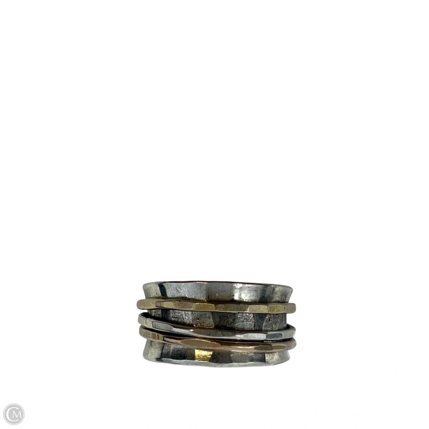 Mixed Metals Spinner Ring, Size: 8.5