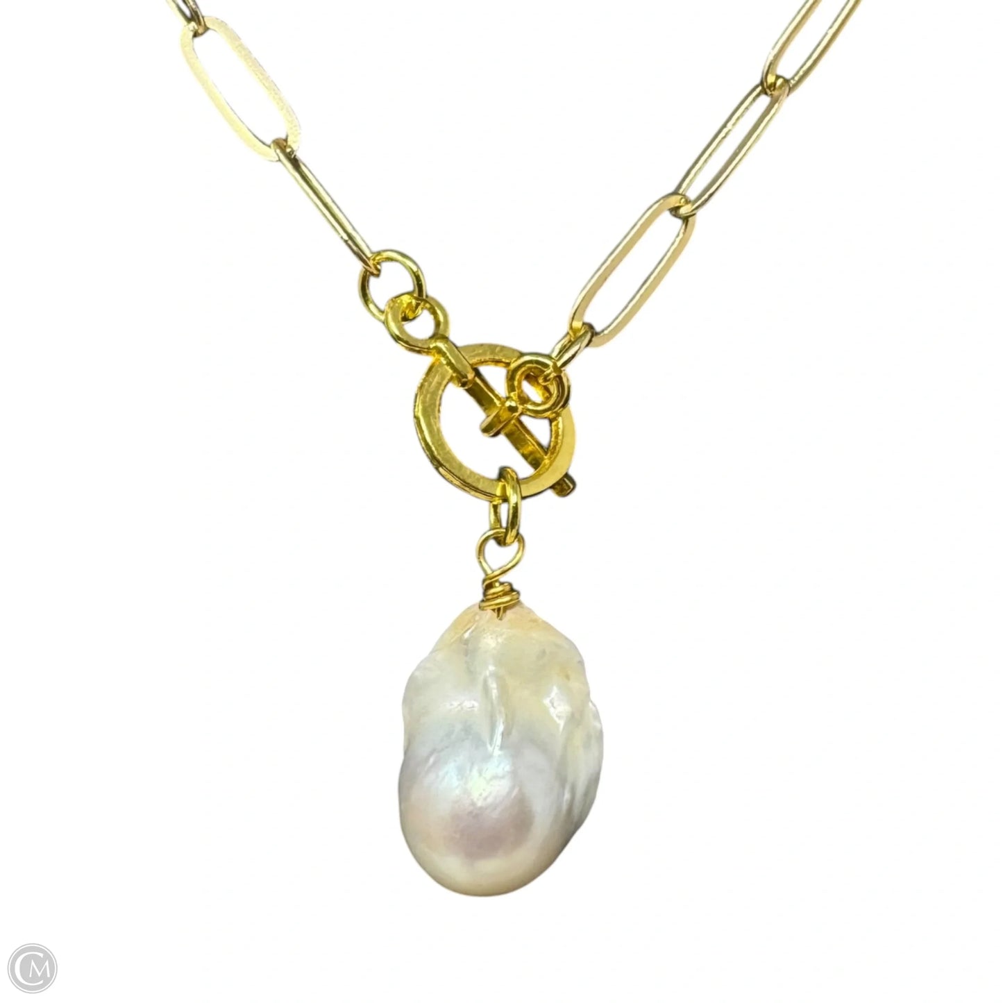 Bombshell Baroque on Toggle Paperclip Link Chain Necklace