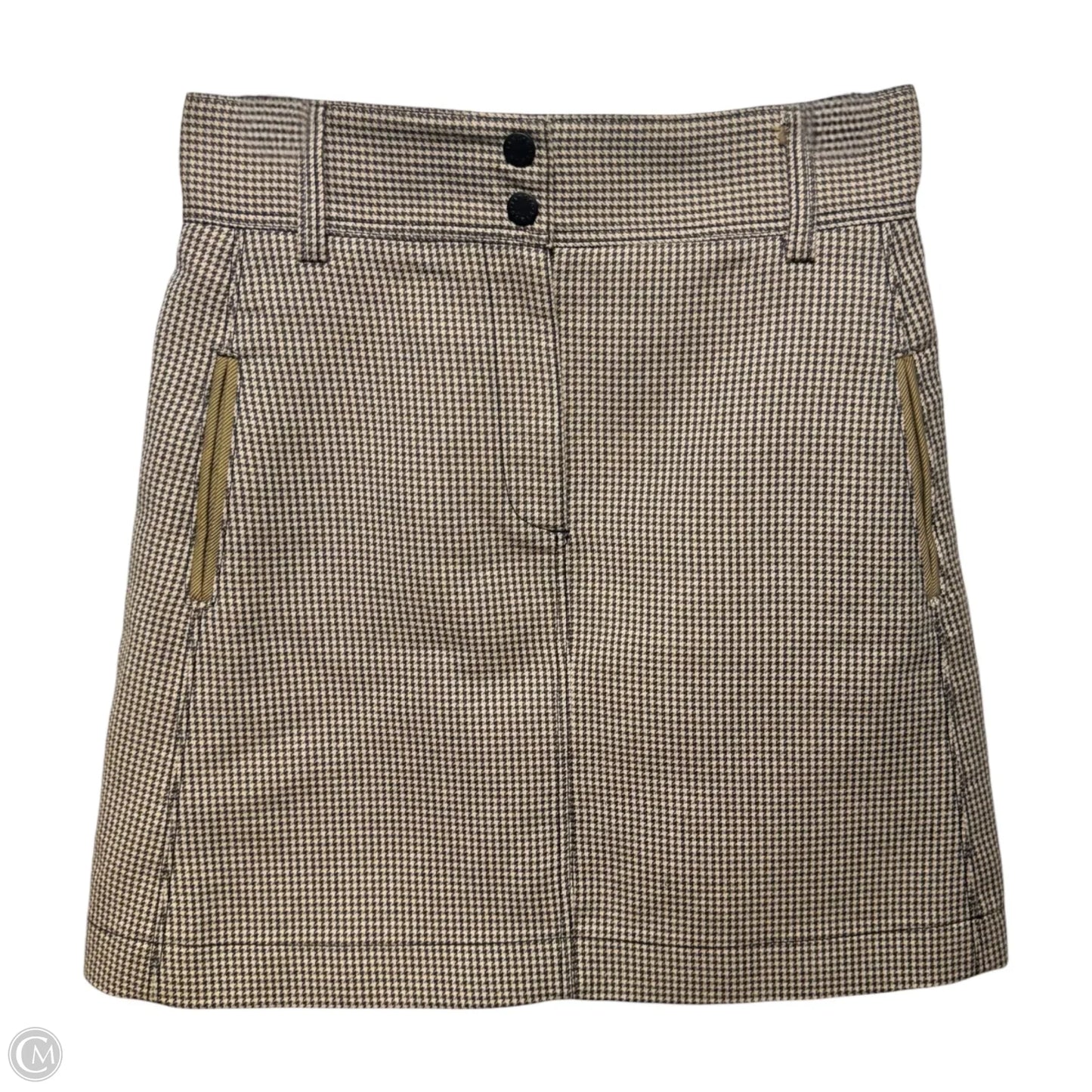 Skirt Designer By Sandro In Brown & Tan, Size: 4