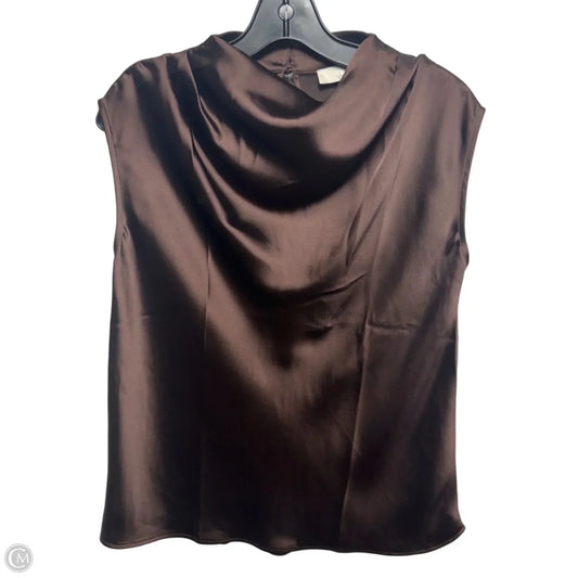 Cowl Neck Top Sleeveless By Loft In Brown, Size: Xs