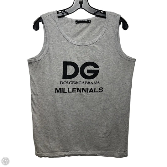 DG Millennials Top Sleeveless Luxury Designer By Dolce And Gabbana In Grey, Size: 8 (44)