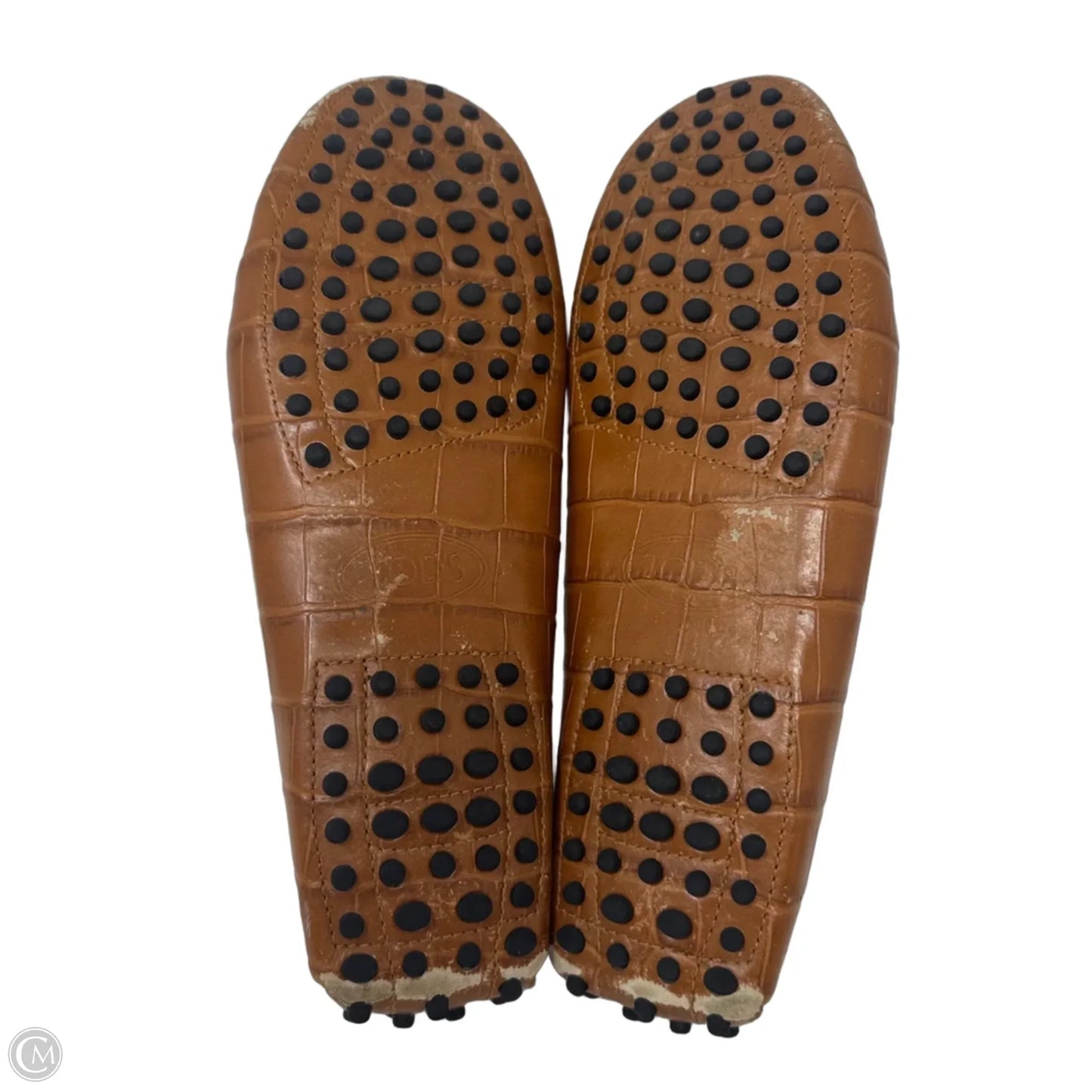 AS IS Croc Loafers Shoes Luxury Designer By Tods In Brown, Size: 8.5