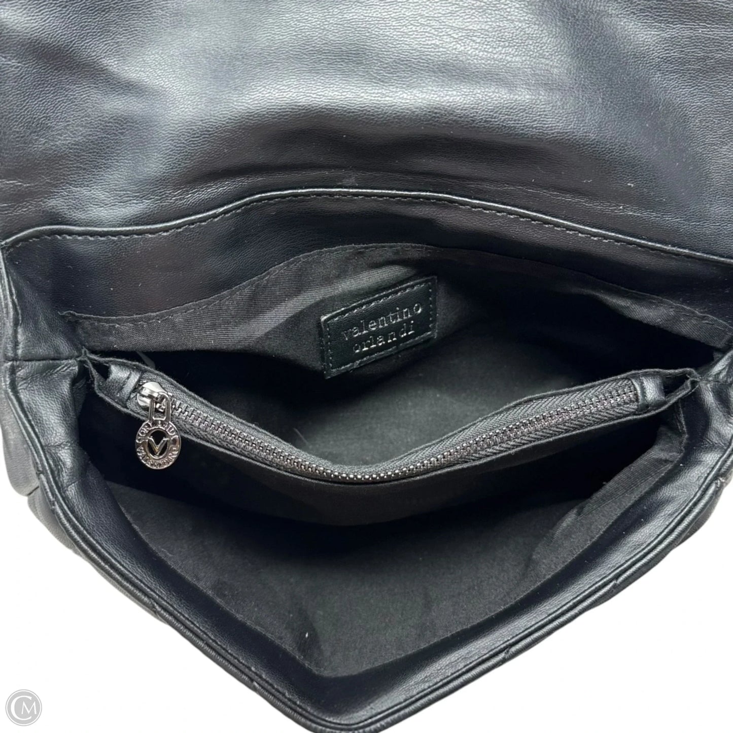Quilted Flap Handbag By Valentino Orlandi, Size: Medium