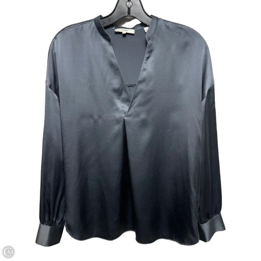 Silk Top Long Sleeve By Vince In Grey, Size: Xs