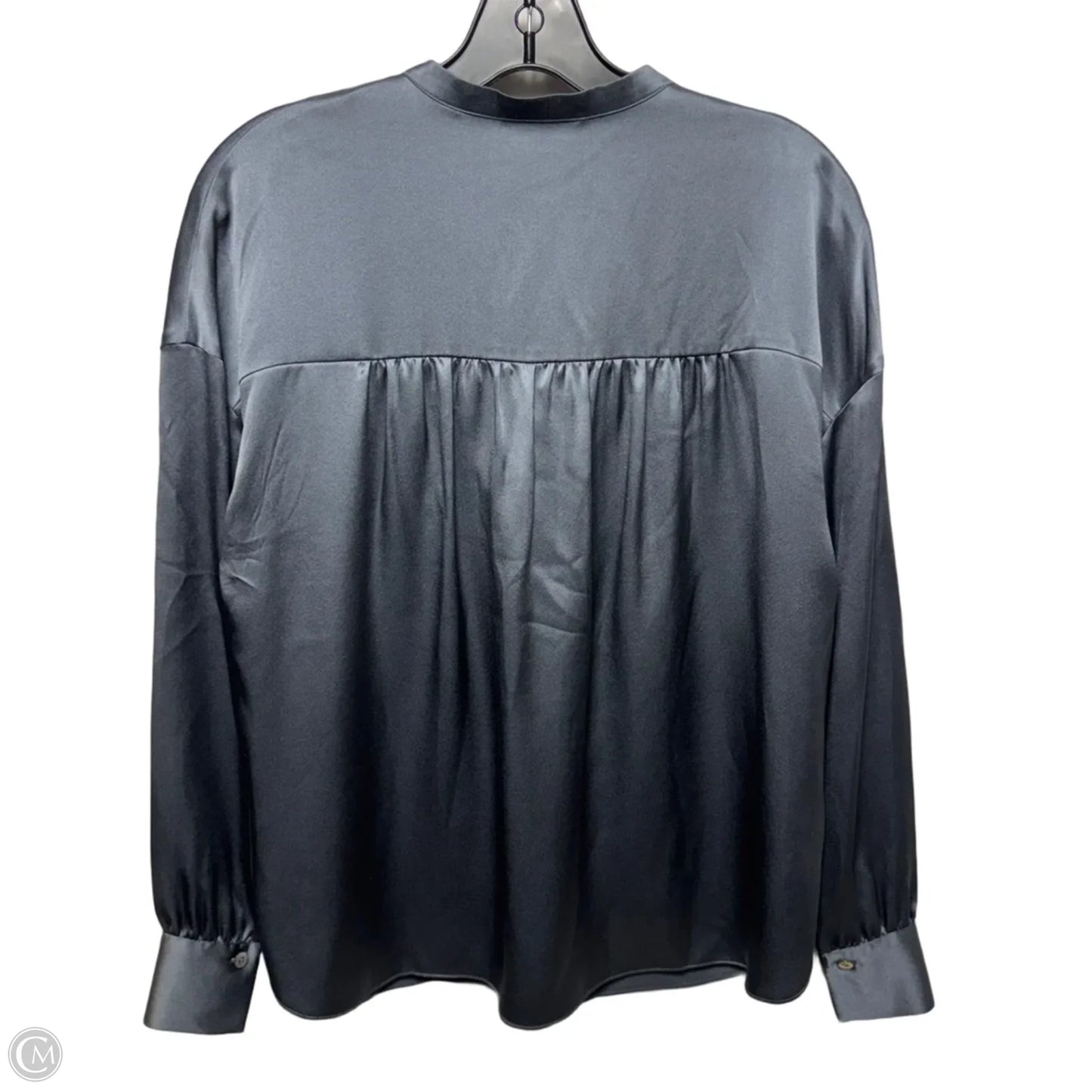 Silk Top Long Sleeve By Vince In Grey, Size: Xs