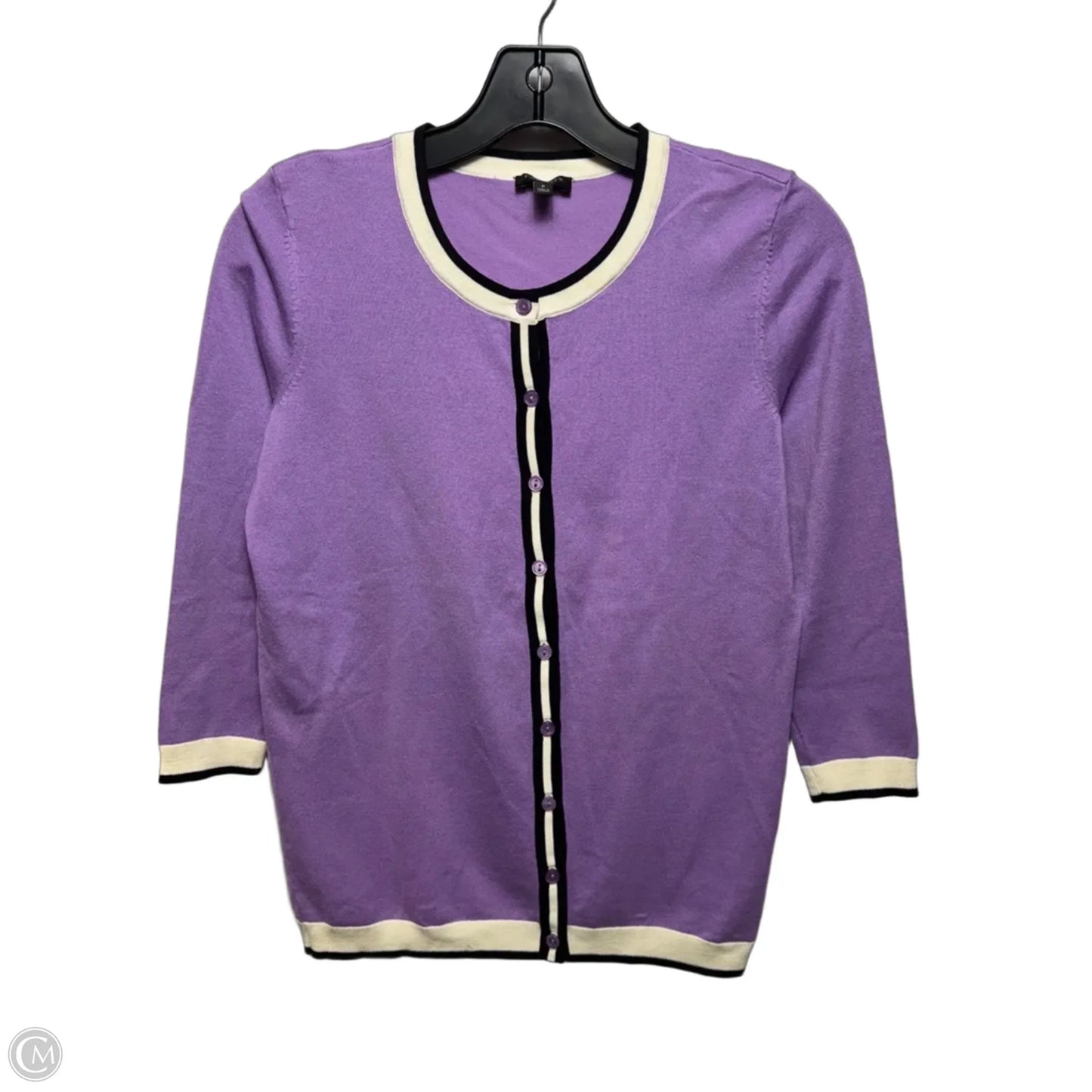 Sweater Cardigan By Talbots In Purple, Size: S Petite