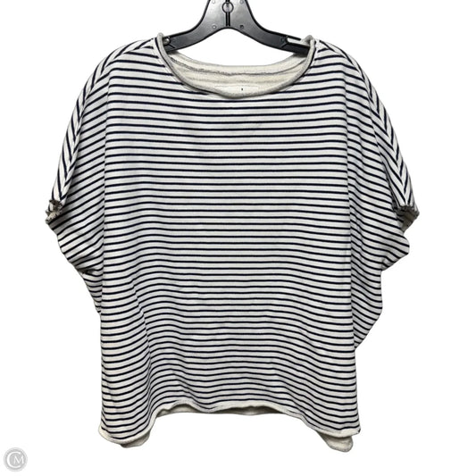 Raw Hem Top Sleeveless By Frank And Eileen In Striped Pattern, Size: Osfm