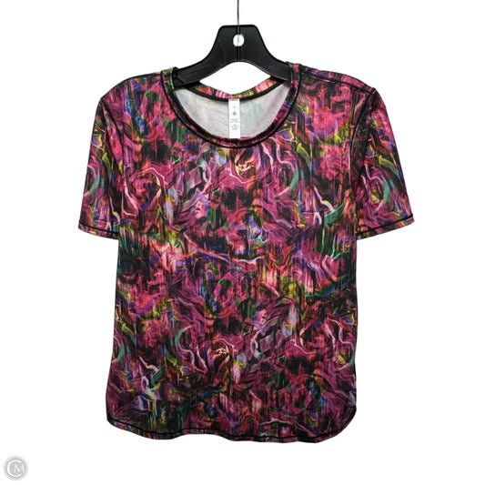 Athletic Top Short Sleeve By Lululemon In Multi-colored, Size: 8