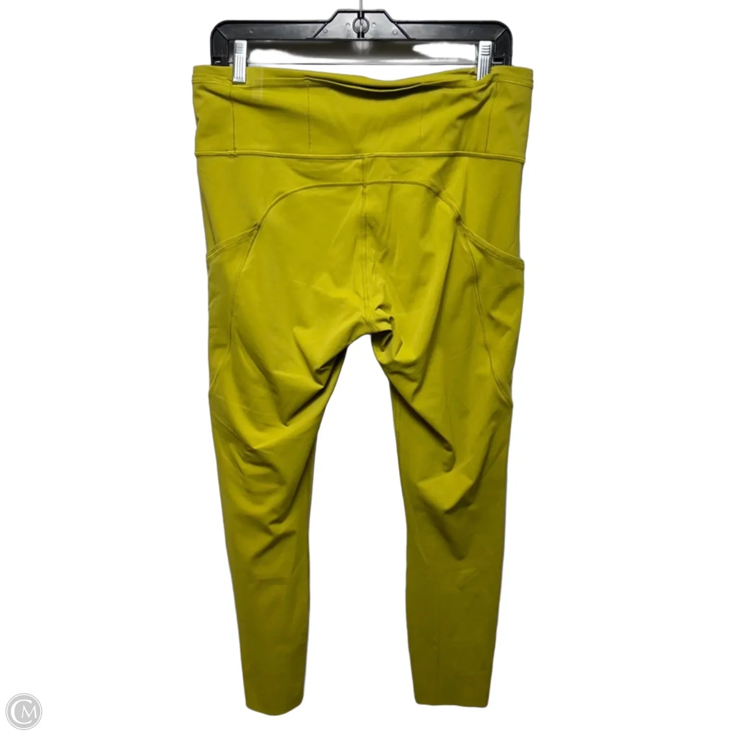 Athletic Leggings By Lululemon In Chartreuse, Size: 12