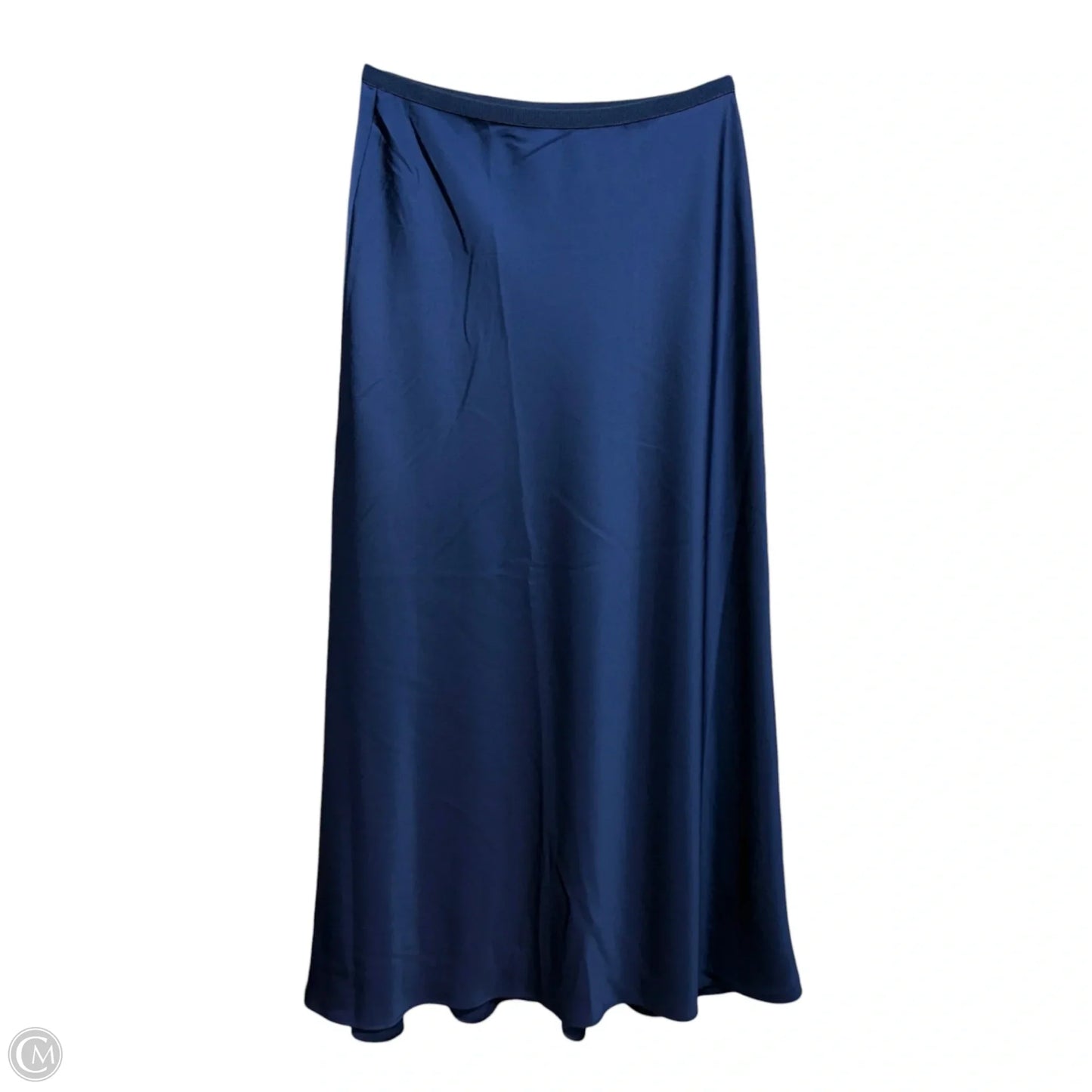 Satin Slip Skirt By Uniqlo In Blue, Size: Xs