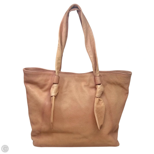 Nora Knotted Leather Tote Handbag Designer By Frye, Size: Large